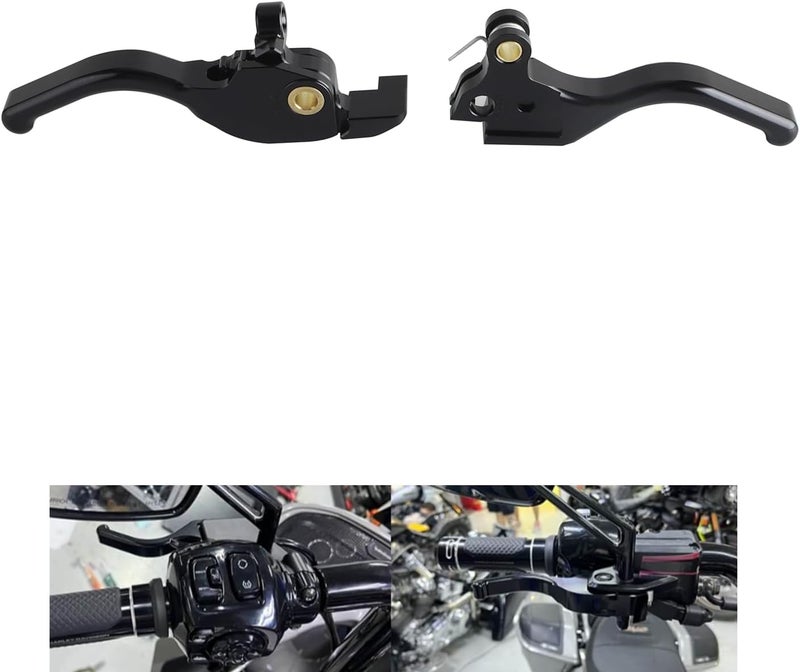 FVMOTO 3 Finger 5.9" CNC Shorty Hand Control Lever Kit Brake Clutch Levers Fit for Harley Touring Road Glide CVO, FLTRXSE, FLTRXSTSE, FLTRX 2024-2025 - Image 1
